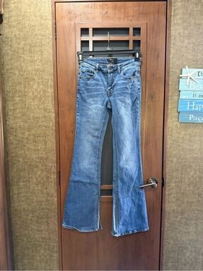 Frye Medium Blue Flare Jeans